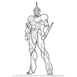 How to Draw Guyver from Bio Booster Armor Guyver