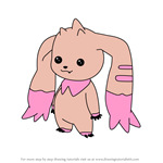 How to Draw Lopmon from Digimon