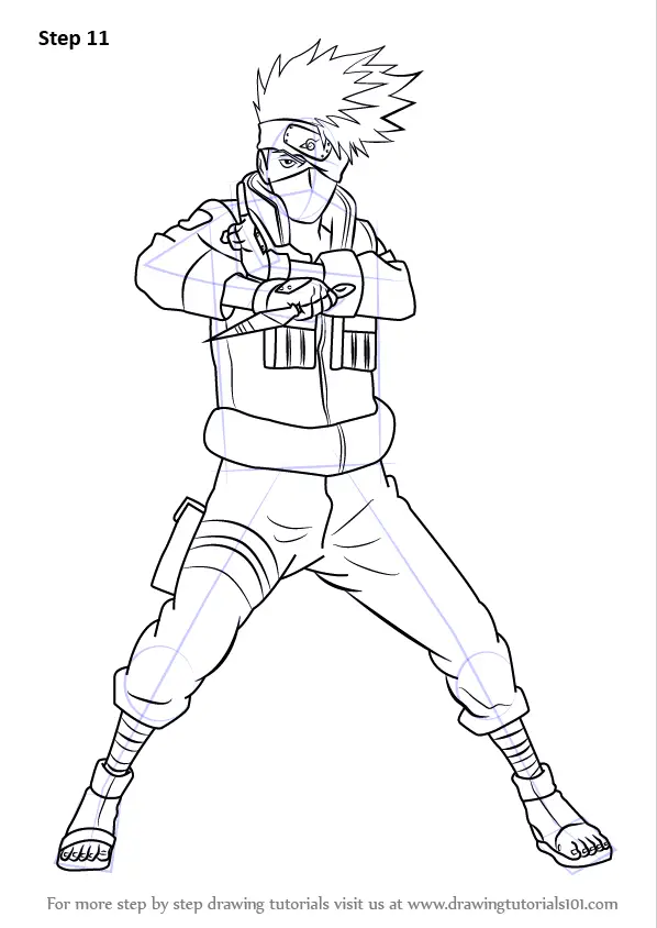 Learn How to Draw Kakashi Hatake from Naruto (Naruto) Step by Step