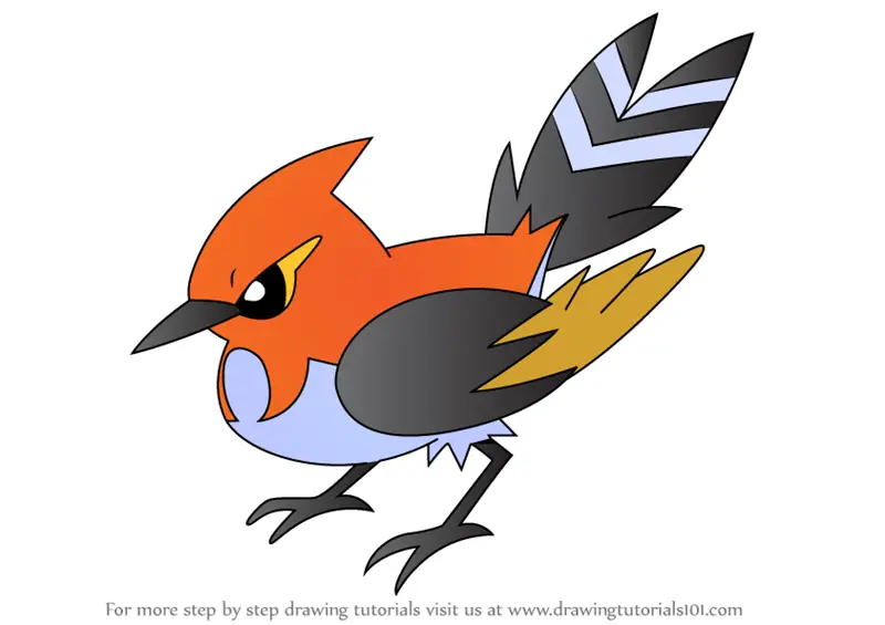 fletchinder pokemon coloring pages - photo #11