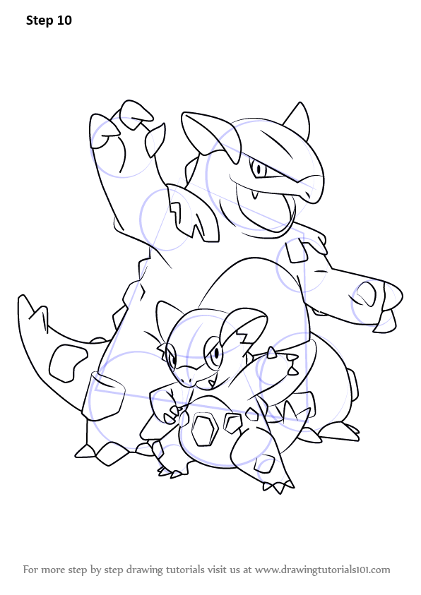 Learn How to Draw Mega Kangaskhan from Pokemon (Pokemon) Step by Step