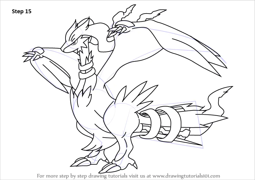 Learn How to Draw Reshiram from Pokemon (Pokemon) Step by Step