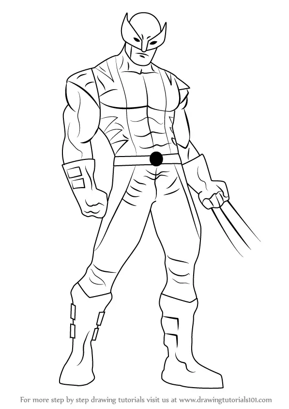 Learn How to Draw Wolverine from X-Men (X-Men) Step by Step : Drawing