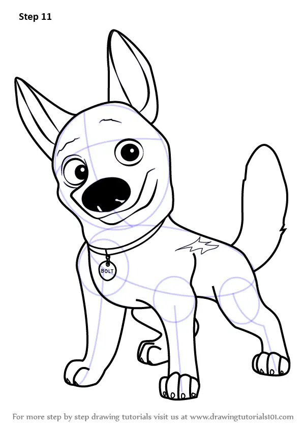 Learn How to Draw Bolt the Dog (Bolt) Step by Step