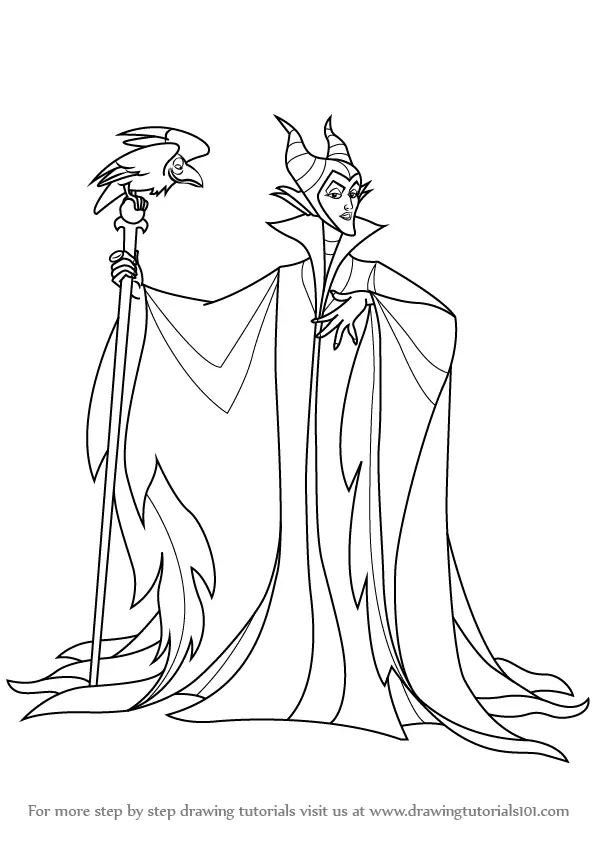 maleficent easy coloring pages - photo #6