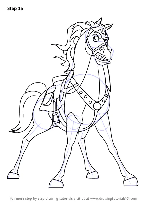 Step by Step How to Draw Maximus from Tangled : DrawingTutorials101.com