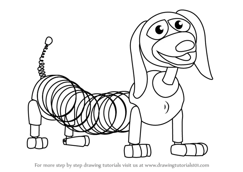 Learn How to Draw Slinky Dog from Toy Story (Toy Story) Step by Step