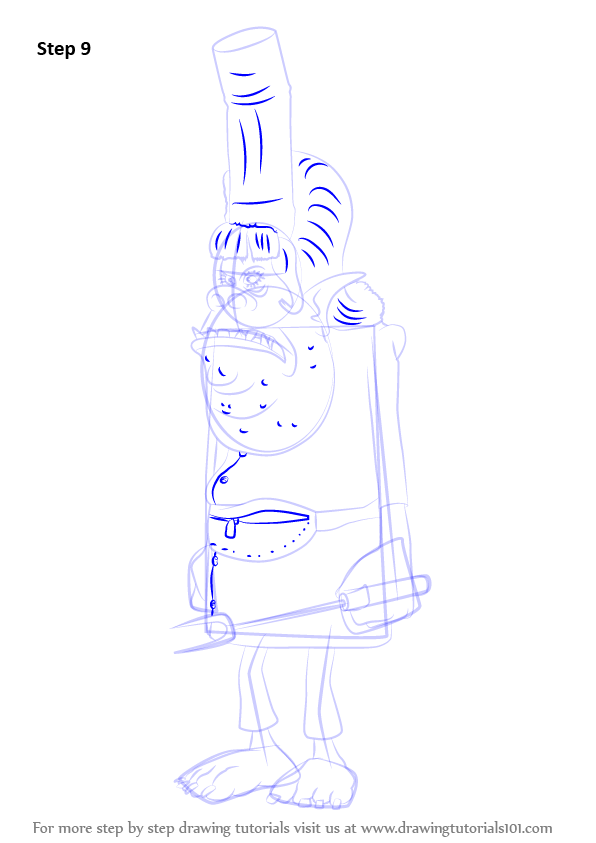 Learn How to Draw Chef from Trolls (Trolls) Step by Step : Drawing