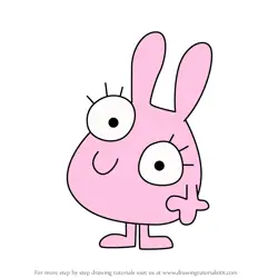 How to Draw Scoopy the Pink Rabbit from Fluffy Gardens