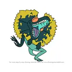 How to Draw Frilled Lizard from Amphibia