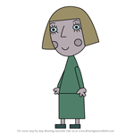How to Draw Rebecca Big from Ben & Holly's Little Kingdom