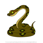 How to Draw Giant Snake from Bunnicula