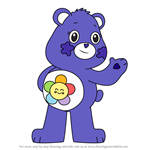 How to Draw Harmony Bear from Care Bears