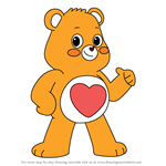 How to Draw Tenderheart Bear from Care Bears