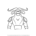How to Draw Grim from Kung Fu Panda - Legends of Awesomeness