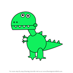 How to Draw Dino Roar from Peppa Pig