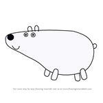 How to Draw Polar bear from Peppa Pig