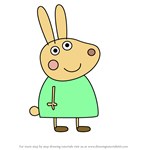How to Draw Rita Rabbit from Peppa Pig