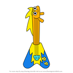 How to Draw Eel-ectric Guitar from Pinkfong