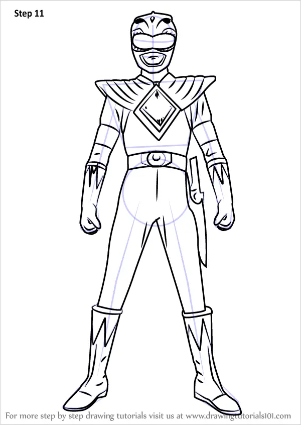 Learn How to Draw Green Ranger from Power Rangers (Power Rangers) Step