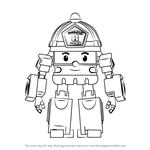 How to Draw Roy from Robocar Poli