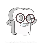 How to Draw Toast Ghost from Summer Camp Island
