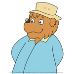 How to Draw Mr. Bearfootfrom from The Berenstain Bears