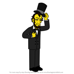 How to Draw Abraham Lincoln from Simpsons