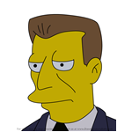 How to Draw Agent Johnson from Simpsons