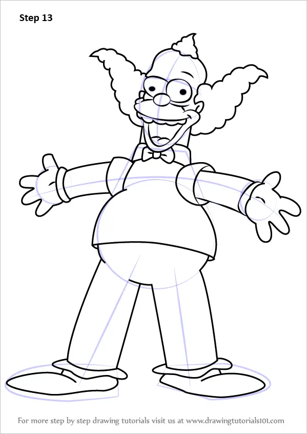 Learn How to Draw Krusty the Clown from The Simpsons (The