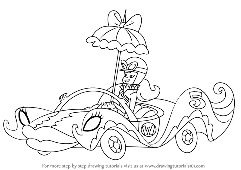 wacky races coloring pages - photo #36