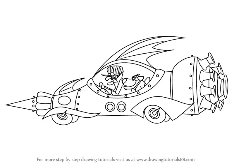 wacky races coloring pages - photo #34