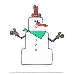 How to Draw Snowman Willie from Wow! Wow! Wubbzy!