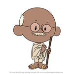 How to Draw Gandhi from Xavier Riddle and the Secret Museum