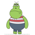 How to Draw Child Turtle's Dad from Zig & Sharko