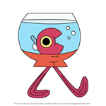 How to Draw Fish in Bowl from Zig & Sharko