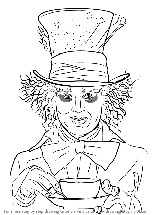 mad hatter johnny depp coloring pages - photo #17