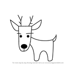 How to Draw a Deer using Number 17