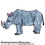 How to Draw a Cartoon Rhinoceros