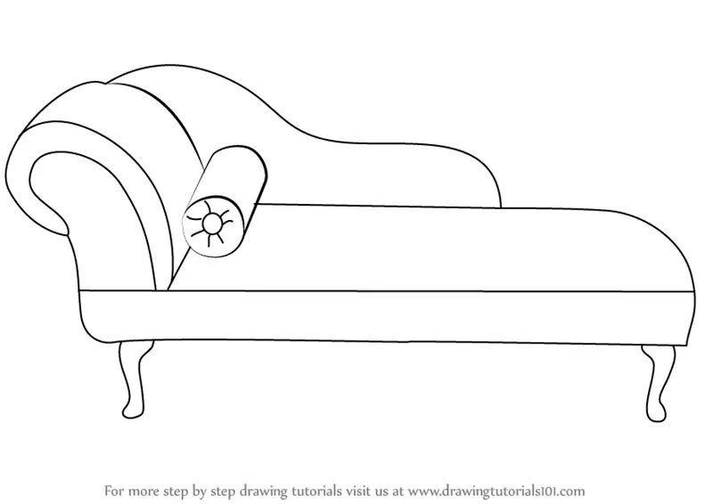 how to draw chaise lounge step 0