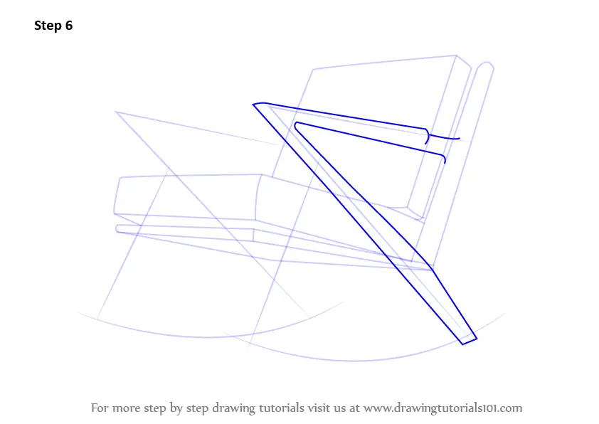Step by Step How to Draw Rocking Chair