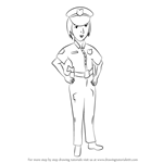 How to Draw a Female Police Officer