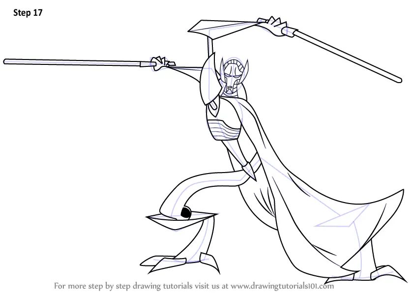 learn how to draw general grievous from star wars star