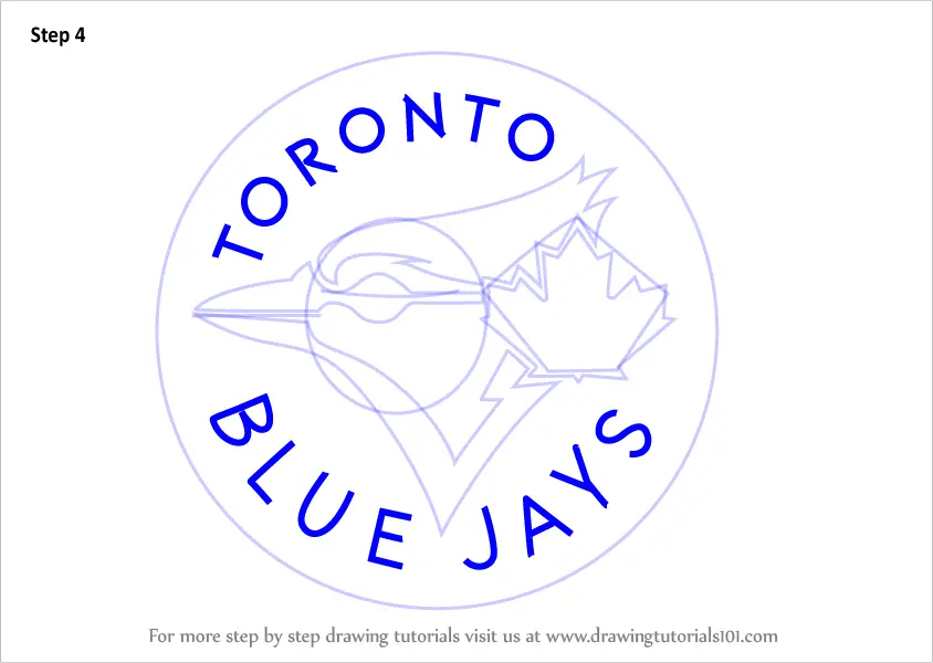how to draw Toronto Blue Jays Logo step 4