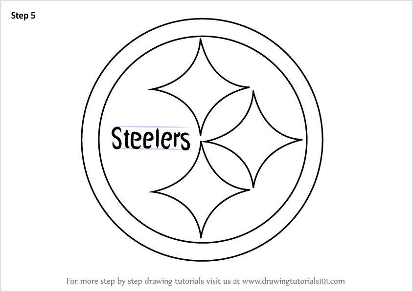 Learn How to Draw Pittsburgh Steelers Logo NFL Step by 