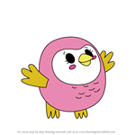 How to Draw Beeps the Owl from Pikmi Pops