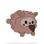 How to Draw Floss the Lamb from Pikmi Pops