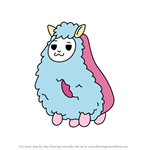 How to Draw Powdy the Llama from Pikmi Pops