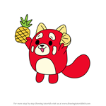 How to Draw Rowie the Red Panda from Pikmi Pops