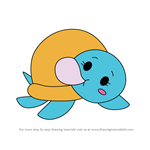 How to Draw Smoosh the Sea Turtle from Pikmi Pops